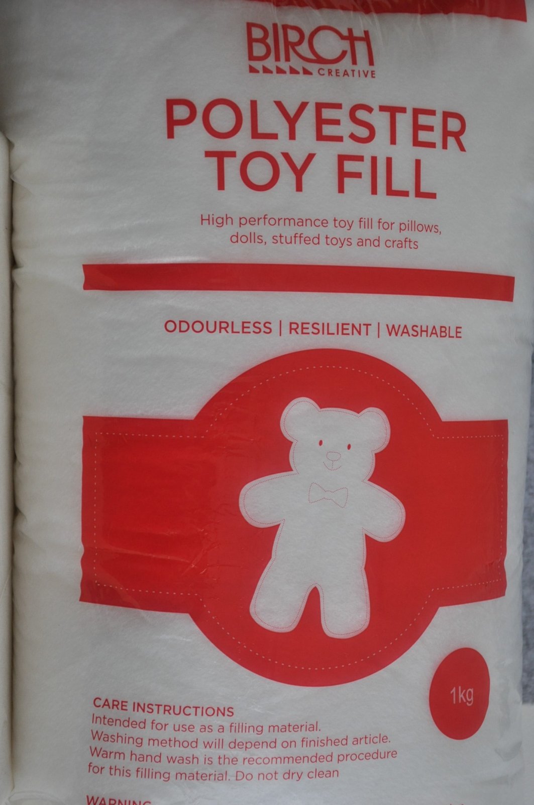 Toy Fill Wadding 1Kg Bag