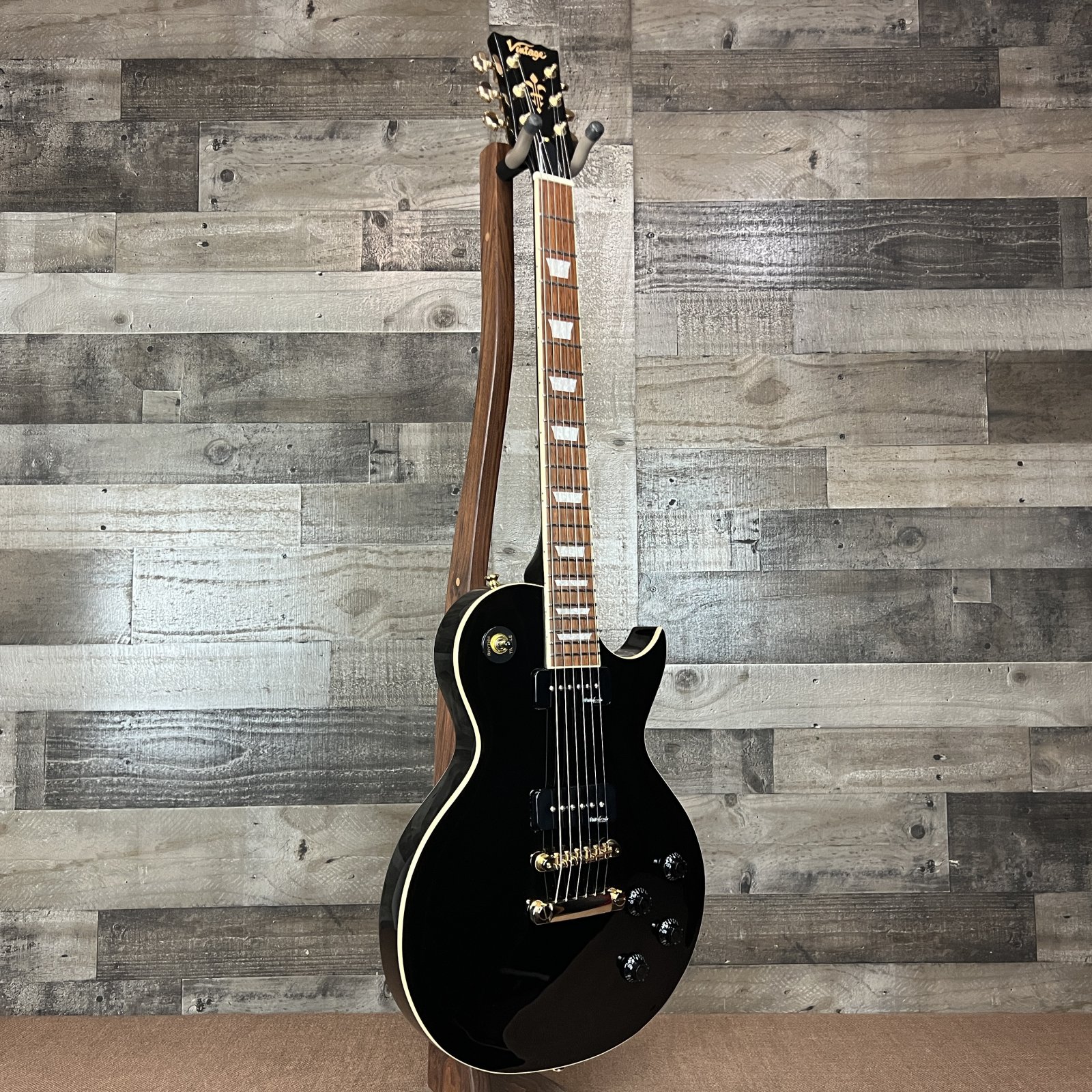 Vintage V100PBB ReIssued Electric Guitar W90 Pickups/Gloss