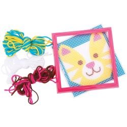 Sew Cute! Cat Needlepoint Kit 6X6 Stitched in Yarn