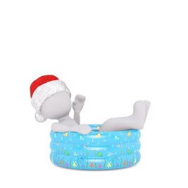 santa in the pool