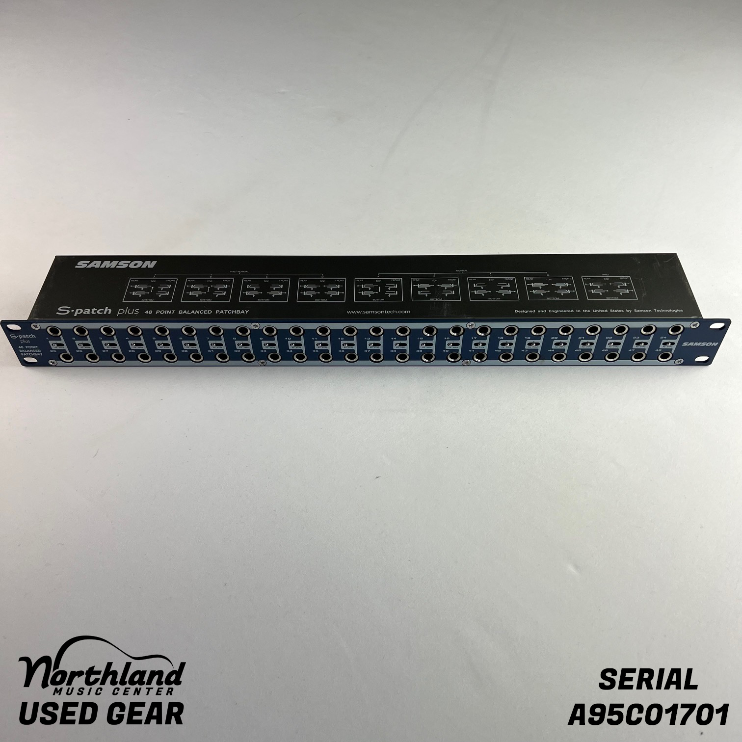 【未使用・全ch確認済】SAMSON S-Patch Plus TRSパッチベイ Samson S-Patch Plus Balanced Patchbay