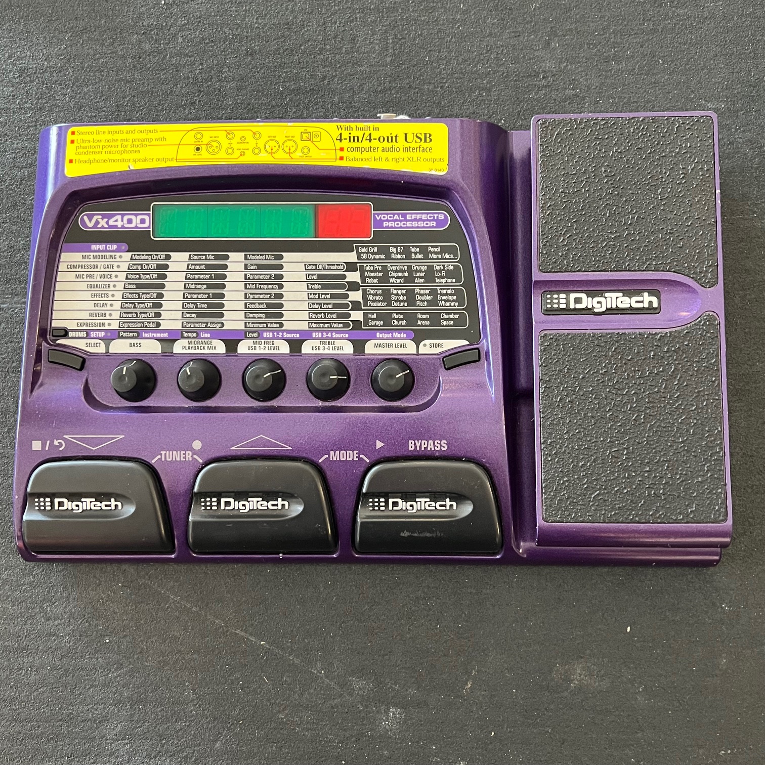 Digitech VX400 ボーカルエフェクター Digitech VX400 Vocal Effects Processor Pedal (Consignment