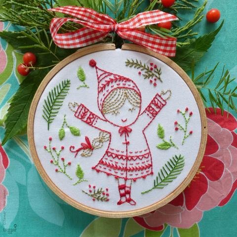 Embroidery kit  christmas girl Embroidery kit  christmas girl