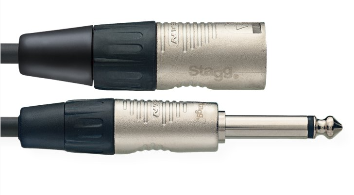 Stagg NAC6PXMR N-Series 20FT Unbalanced Deluxe Audio Cable with Rean PLG-XLRm Connectors