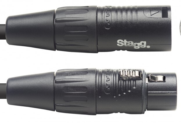 Stagg NDX1R-3 N Series 3FT DMX Cable XLRf-XLRm 3P BK
