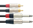 Stagg NTC4PCMR 10FT Deluxe Twin Cable (Jack–RCA, Male/Male)