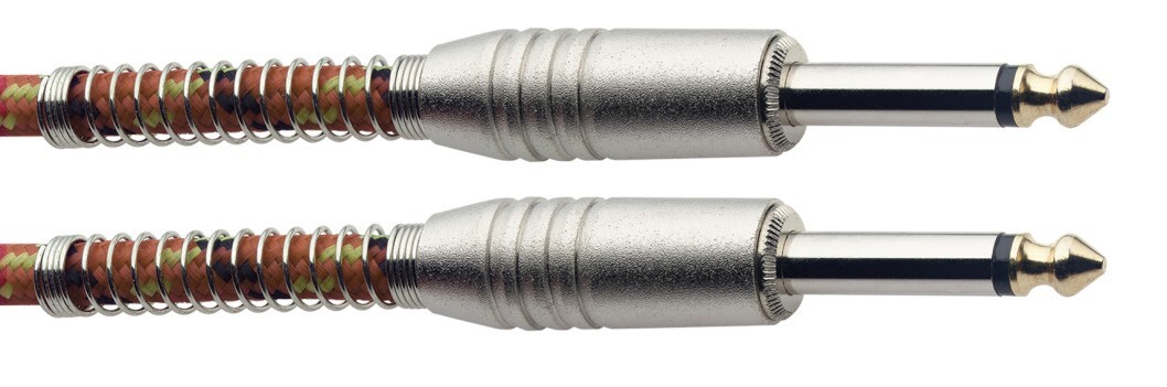 Stagg SGC3VT OR S-Series 10FT Vintage Tweed Instrument Cable in Orange
