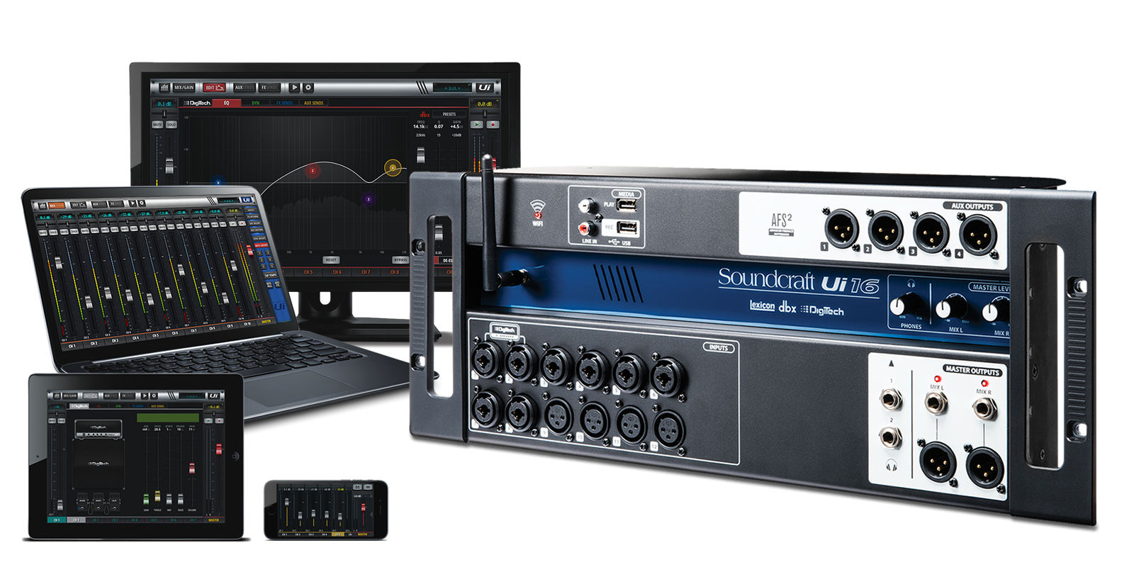 USED Soundcraft UI16 Digital Mixer