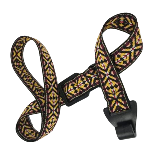 Franklin Strap UK1-G 1in Gold Jacquard Ukulele Strap