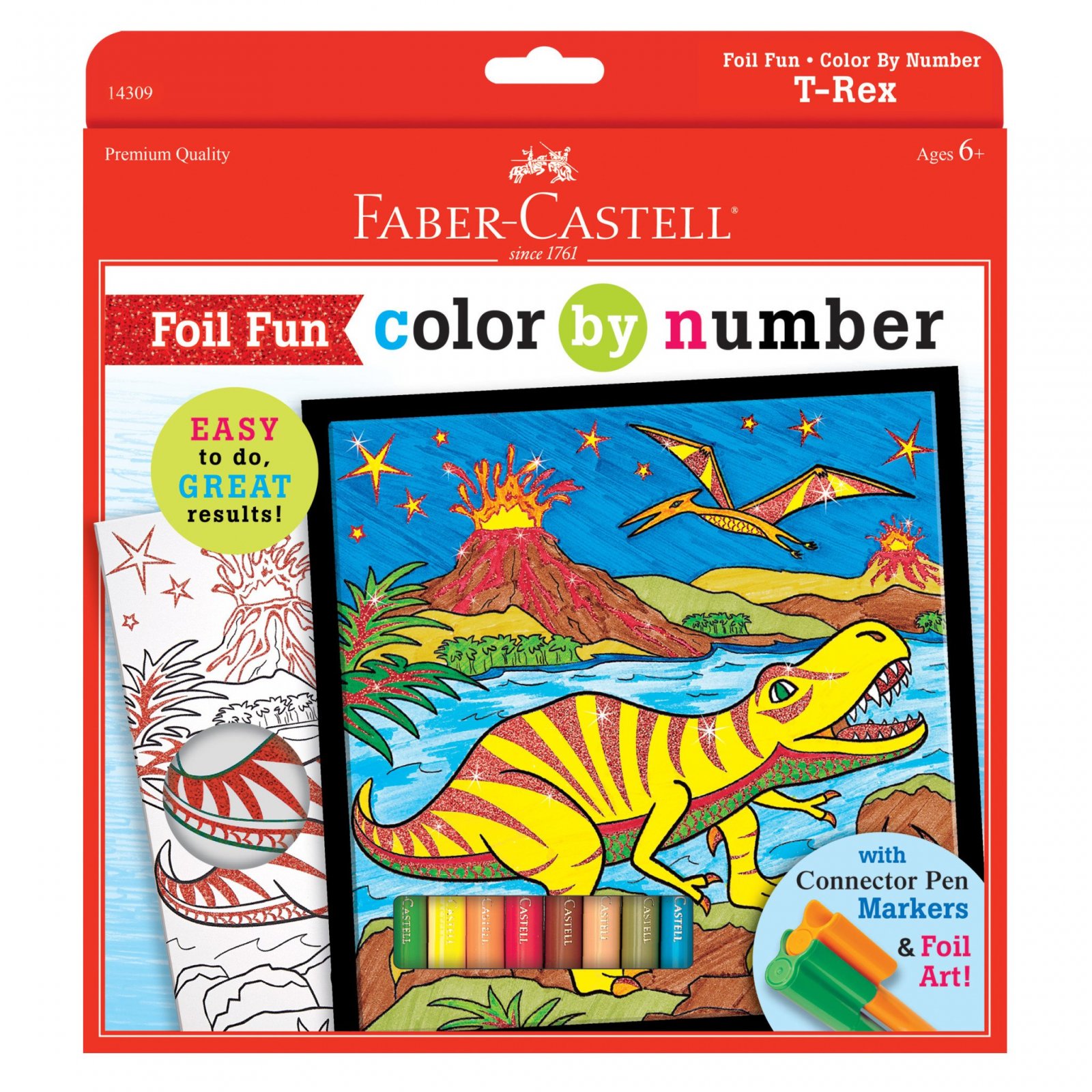 Color By Number T Rex Foil Fun 092633304860