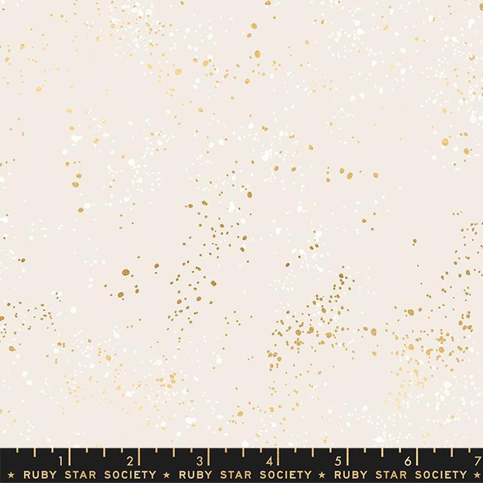 QHQ - 3 Yard Bundle 108 Wide - Ruby Star Speckled White Gold (RS5055 14M)