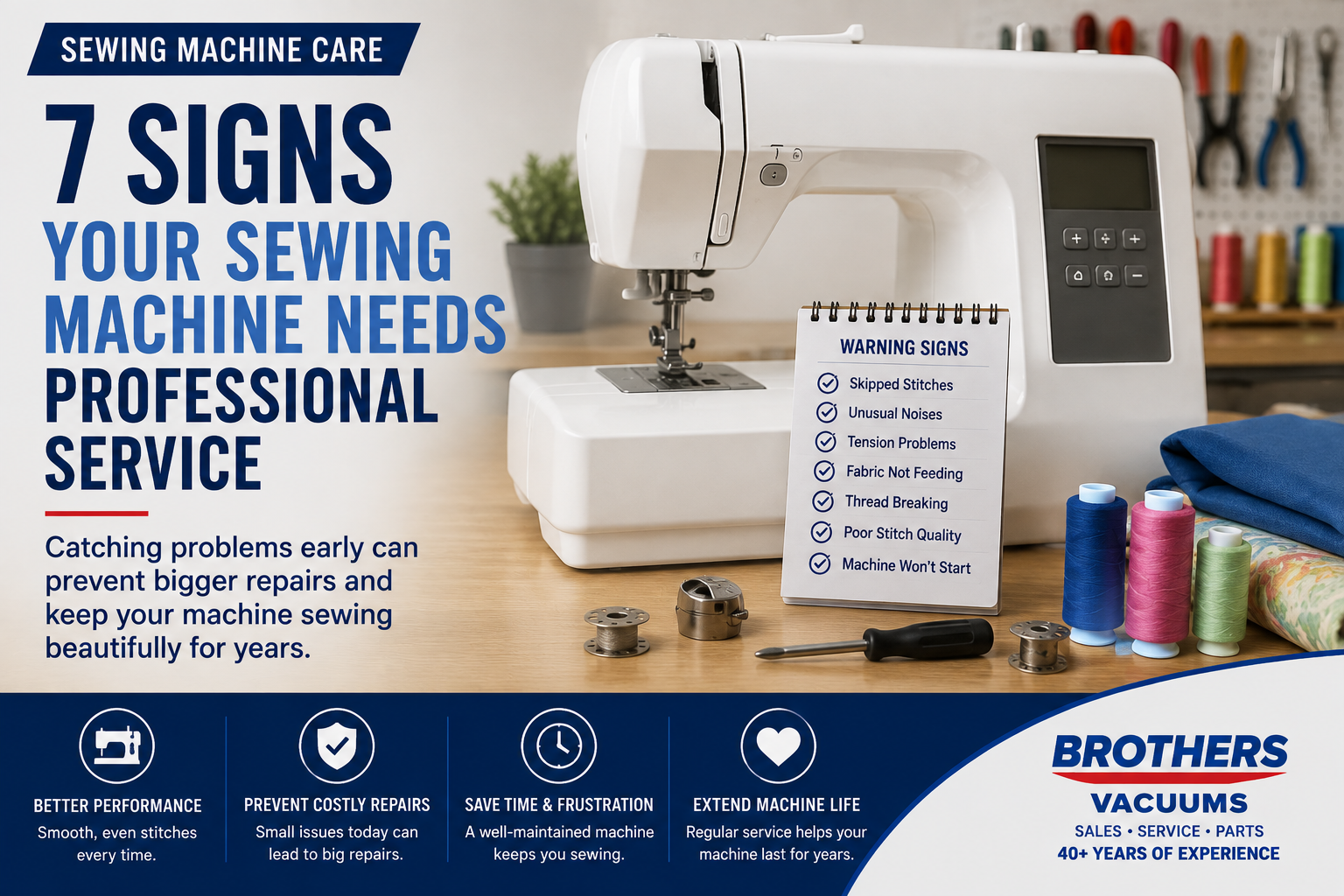 Seven signs your sewing machine needs professional service