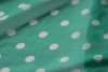 green and white dot silk chiffon fabric