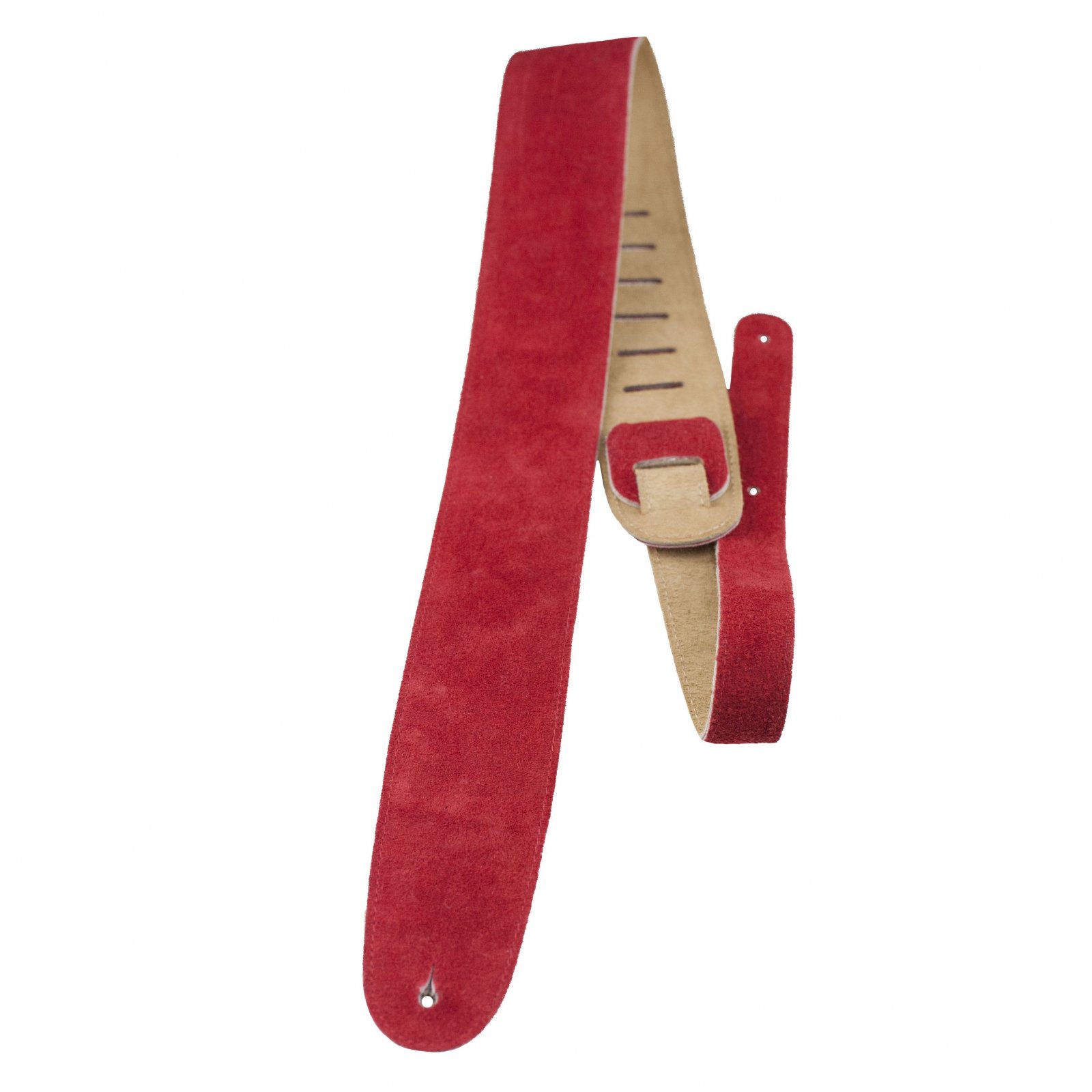 Perri's Leathers 2.5 Suede Guitar Strap Red Made in Canada