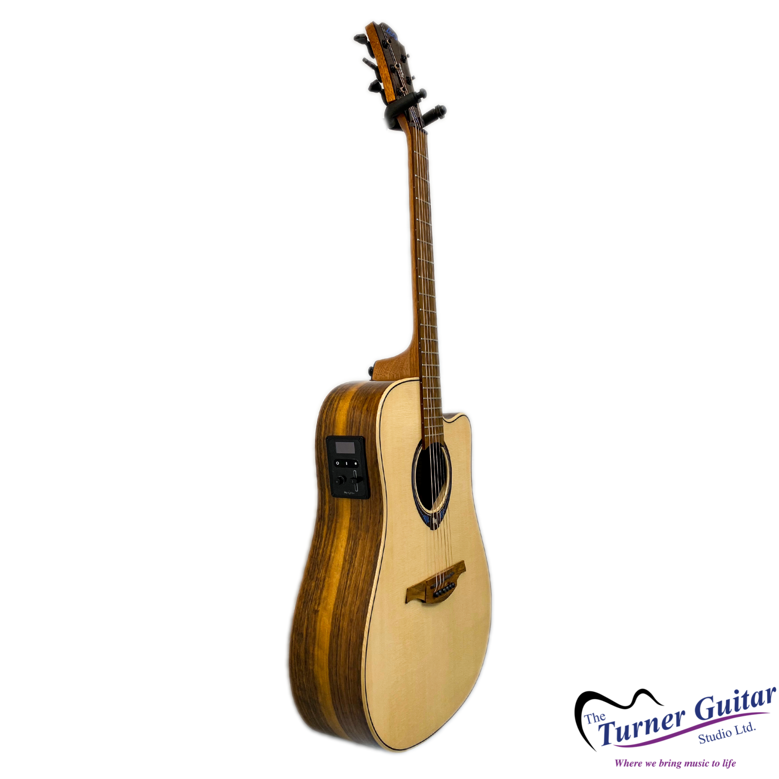 Lag Guitars Tramontane Hyvibe 20 Glossy Engelmann Spruce Top Smart Guitar Bluetooth Effects 3700166366374