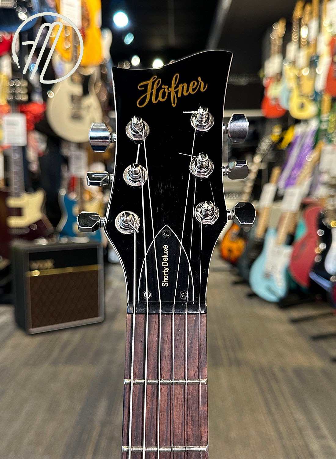 Hofner CT Shorty Deluxe Electric Guitar Black w/Bag USED