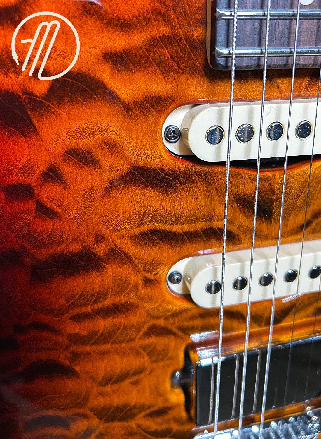 Anderson Drop Top Shorty Hollow Ginger Burst With Binding w