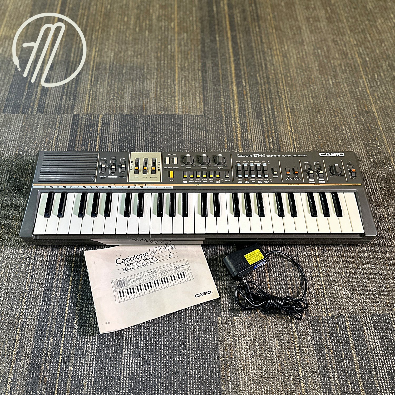 その他 Casio Casiotone MT-68 Casio Casiotone Vintage MT-68 with Case and Power Supply