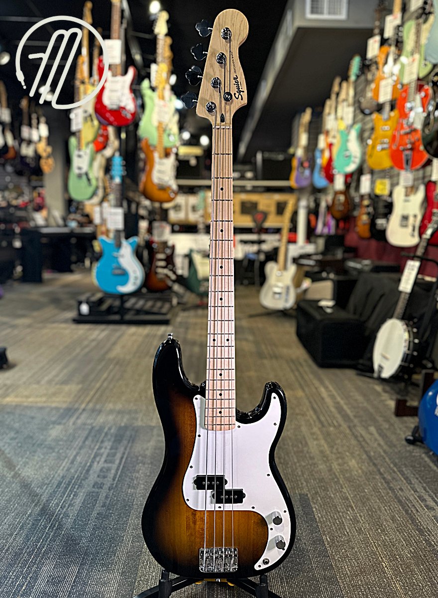 Squier Sonic Precision Bass Sunburst w/Main Street Music Gig Bag USED