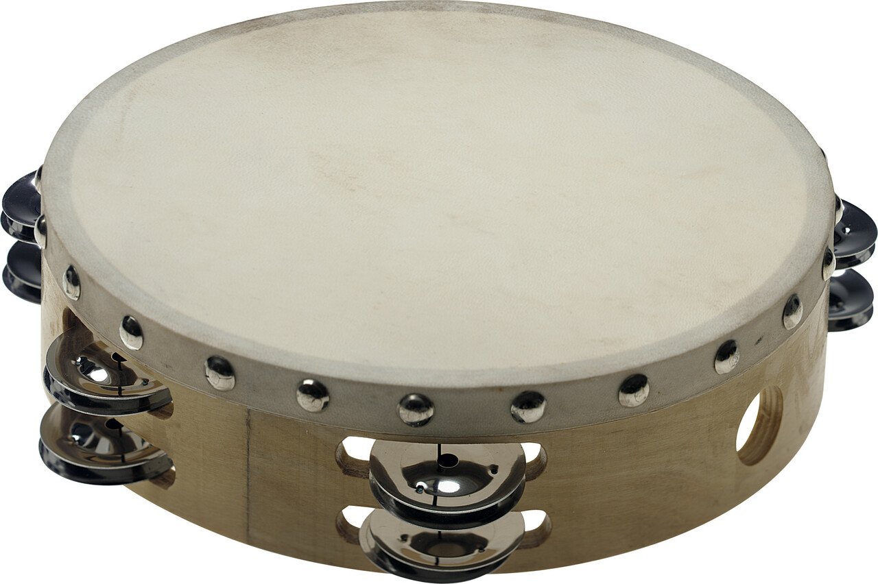 1 row Wood colour Stagg TAB-108P//WD 8 Tuneable plastic Tambourine