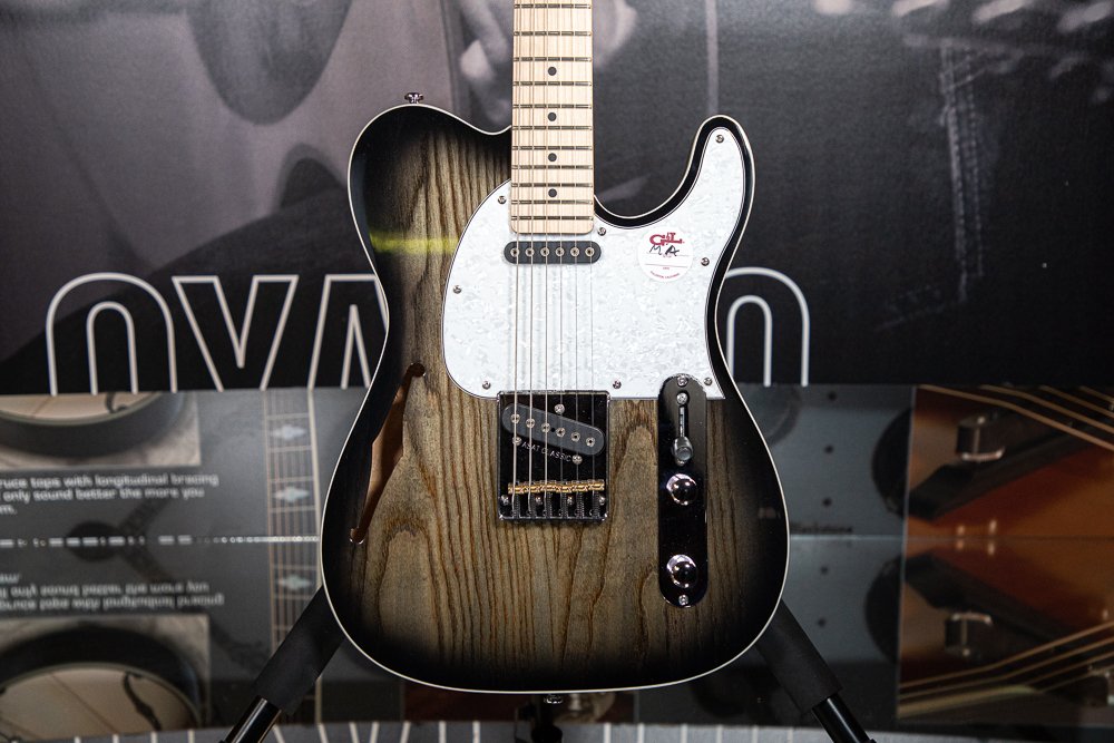 G&L Tribute Ltd Ed ASAT Classic Semi Hollow Double Bound Charcoal