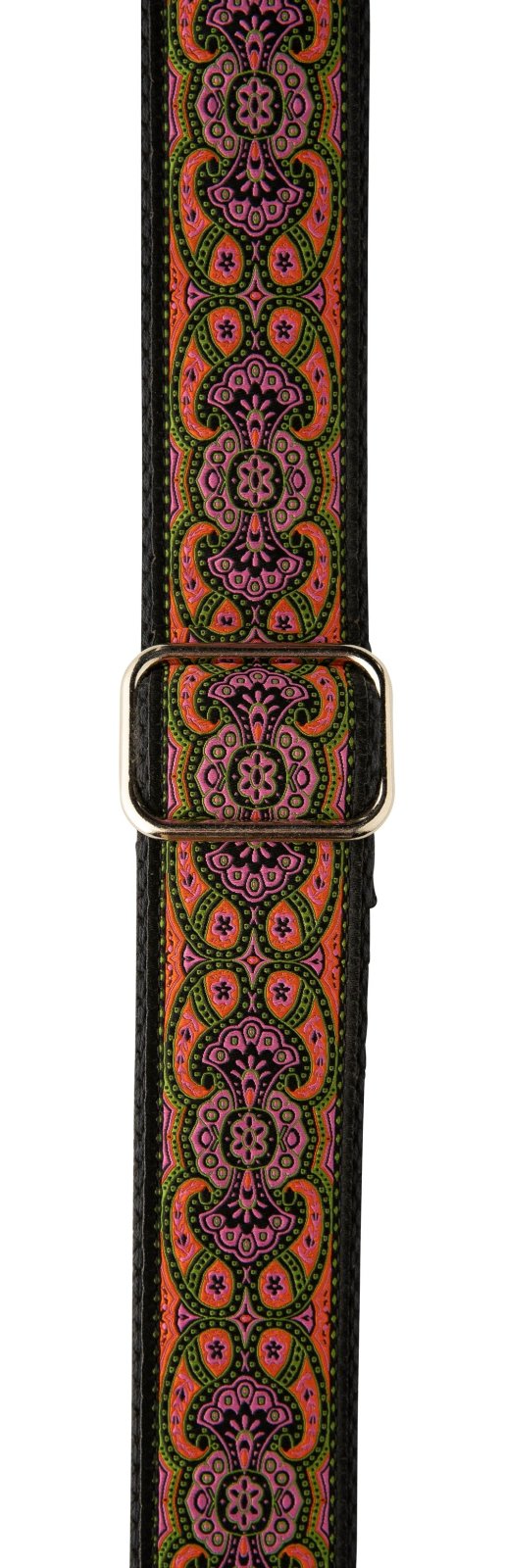 プレストンリード PRS Retro Deluxe Guitar Strap, Black/Pink - 825362127376