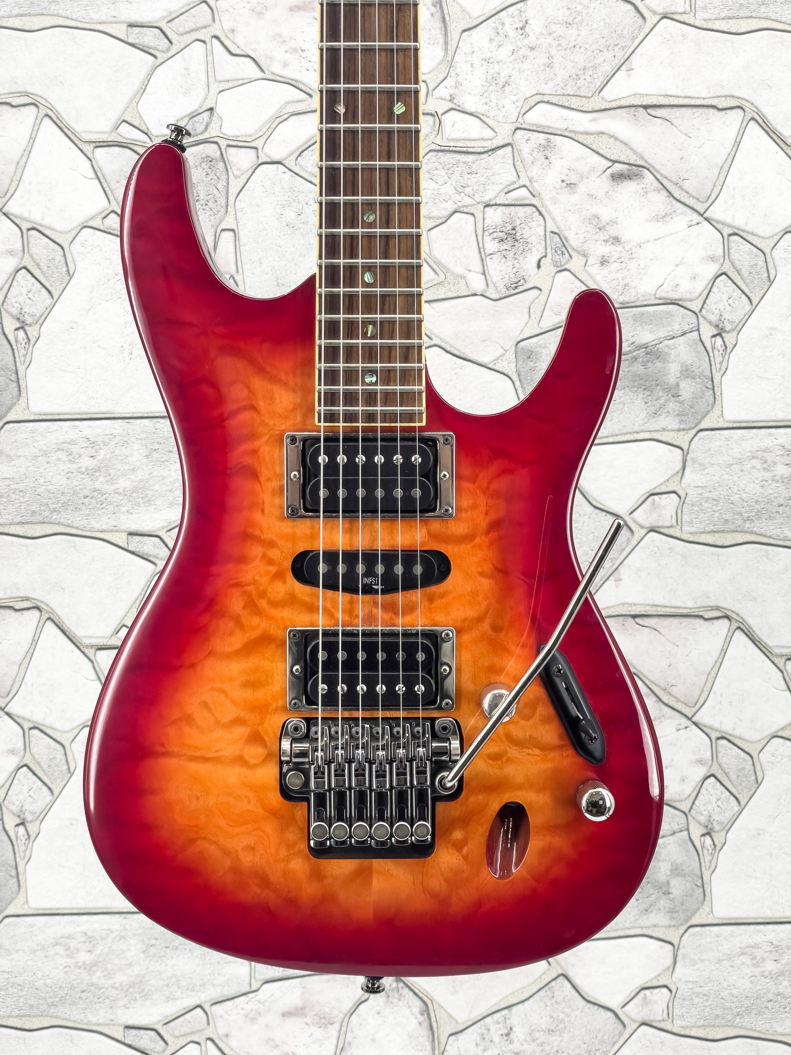 Ibanez S470DXQM with Locking trem in Red Viking in Very Good