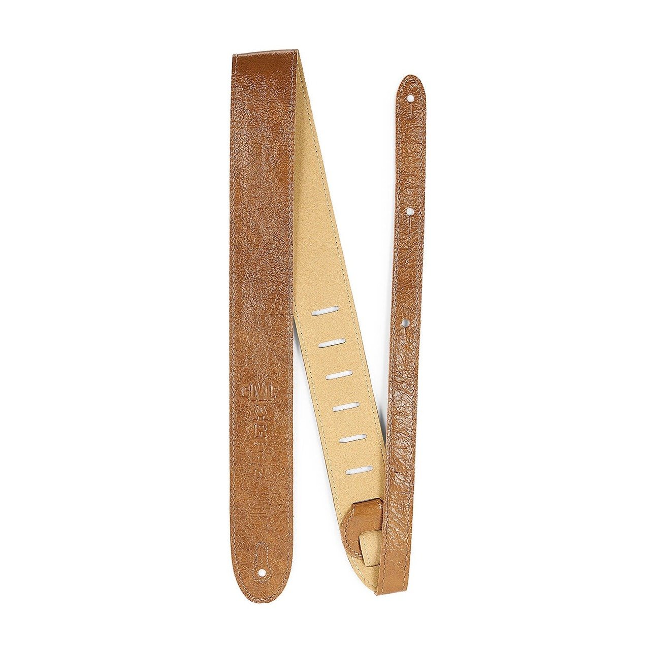 Martin Guitar Strap in, Italian Leather with Suede Back in Tan