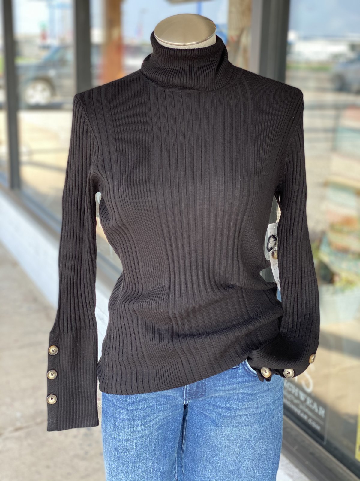 Turtleneck with Button Details from 
