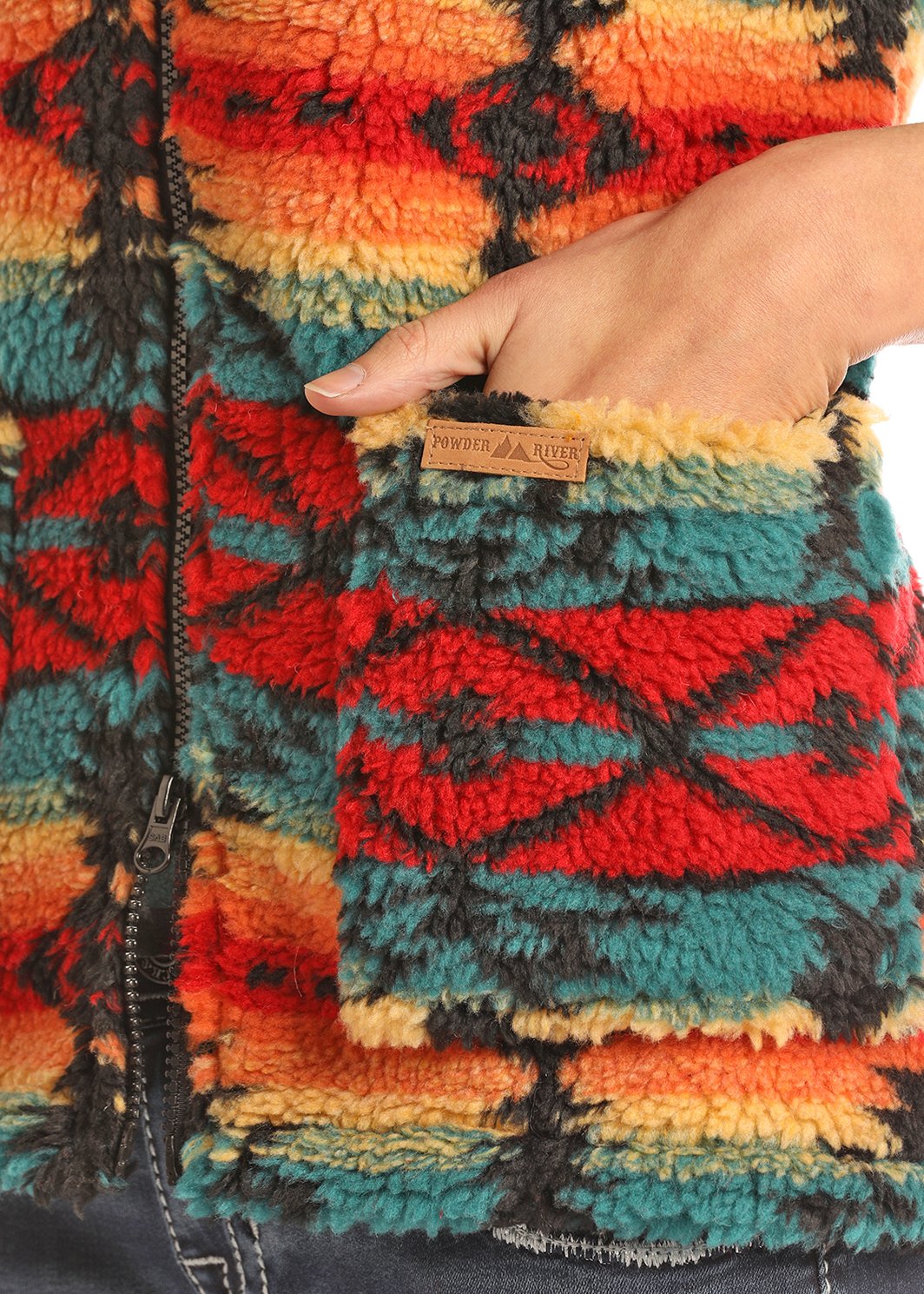 Aztec Fleece Vest from Powder River 