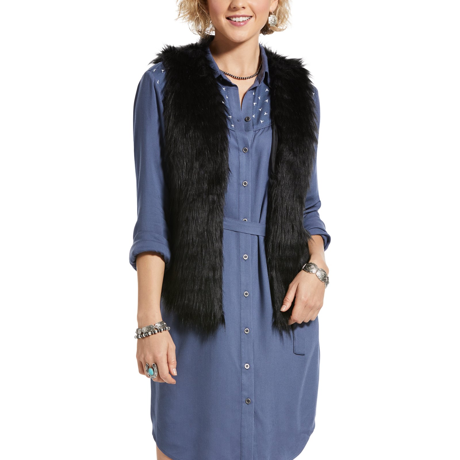 ariat fur vest