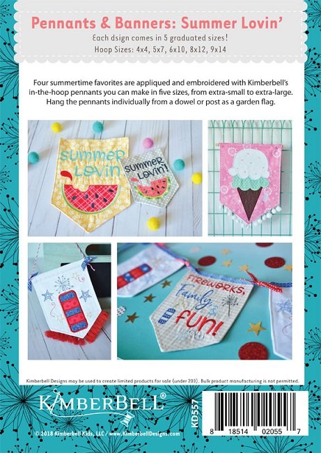 Kimberbell Machine Embroidery CD Pennants & Banners Summer Lovin' Kimberbell Machine Embroidery CD Pennants & Banners Summer Lovin'