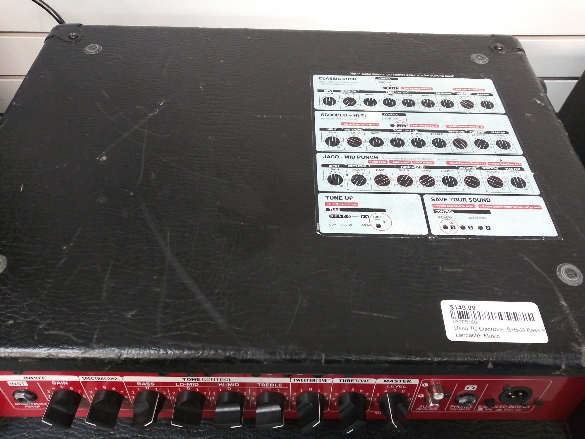 Used TC Electronic BH500 Bass Head