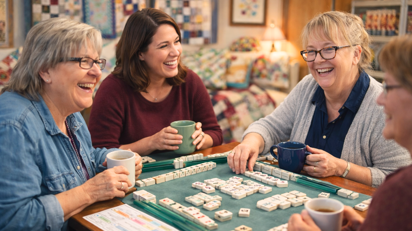 ladies playing mah jongg