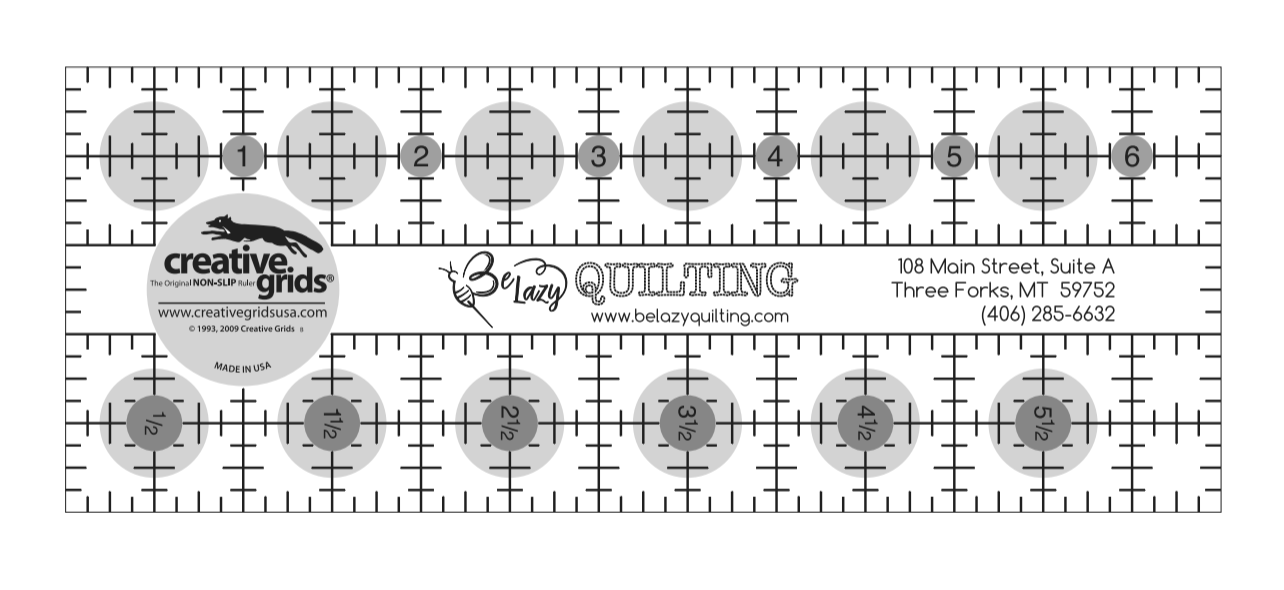 Creative Grids Quilting Ruler - 2 1/2 x 18 1/2