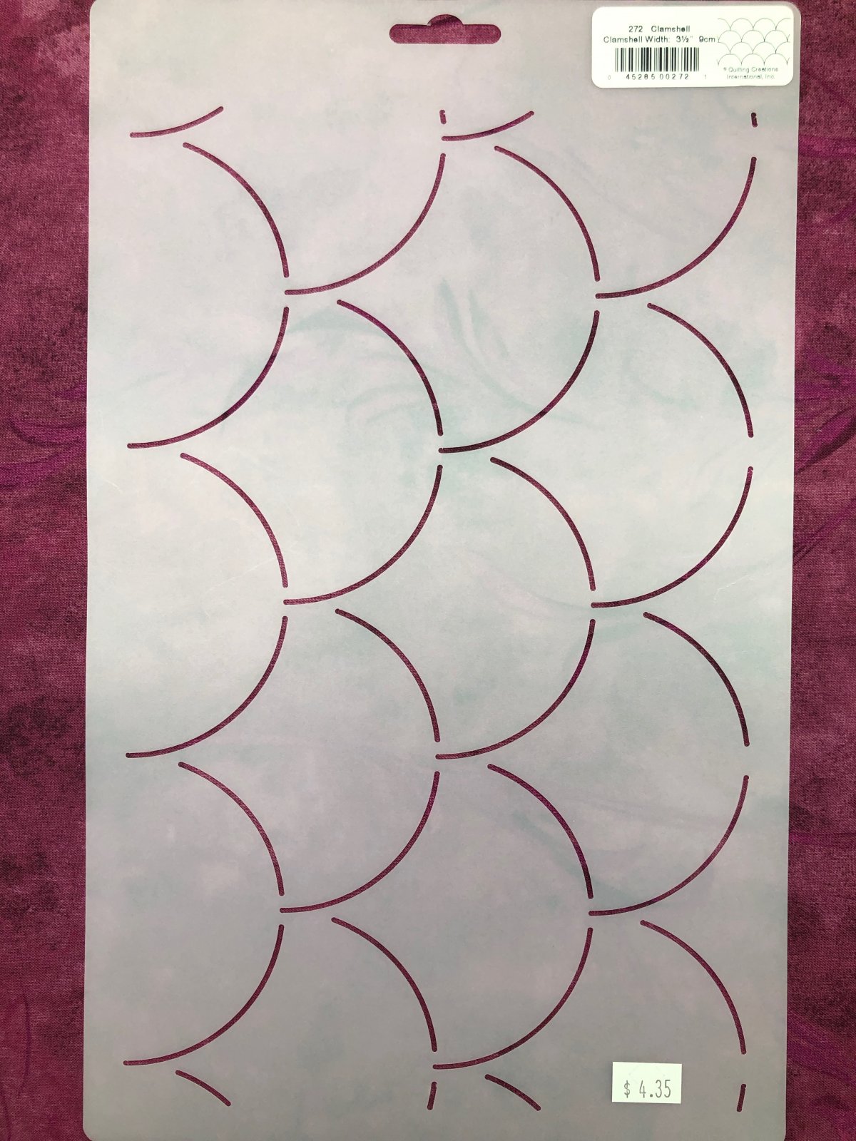 1 x 2 Diamond Grid Quilting Stencil 255