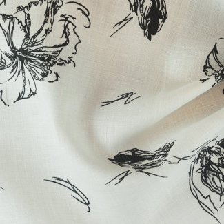 white and black linen