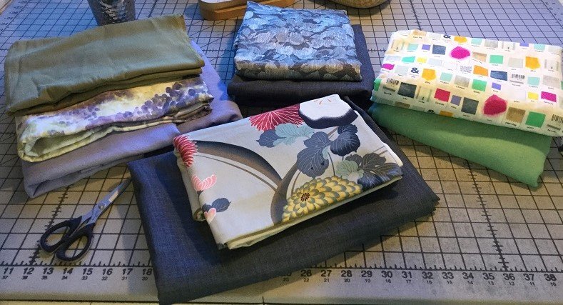 fabrics on table