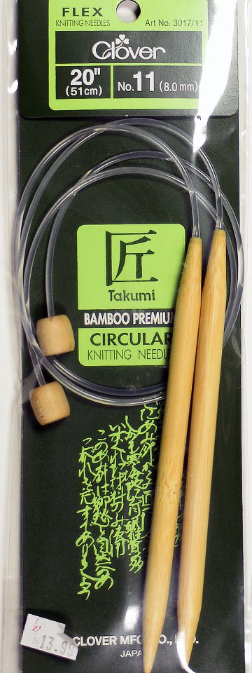 Clover Bamboo Flex knitting needles