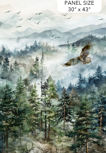 Altitude by Deborah Edwards & Melanie Samra Pre-Order October 2026 Panel 30 wide by 43 WOF Blue Multi - Sold as an Each 0.8 Metres.