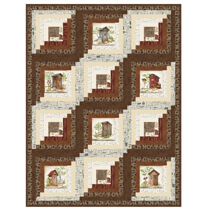 CSMDKPTN2761 RUSTIC REFUGE QUILT KIT BY TOURMALINE & THYME QUILTS 75