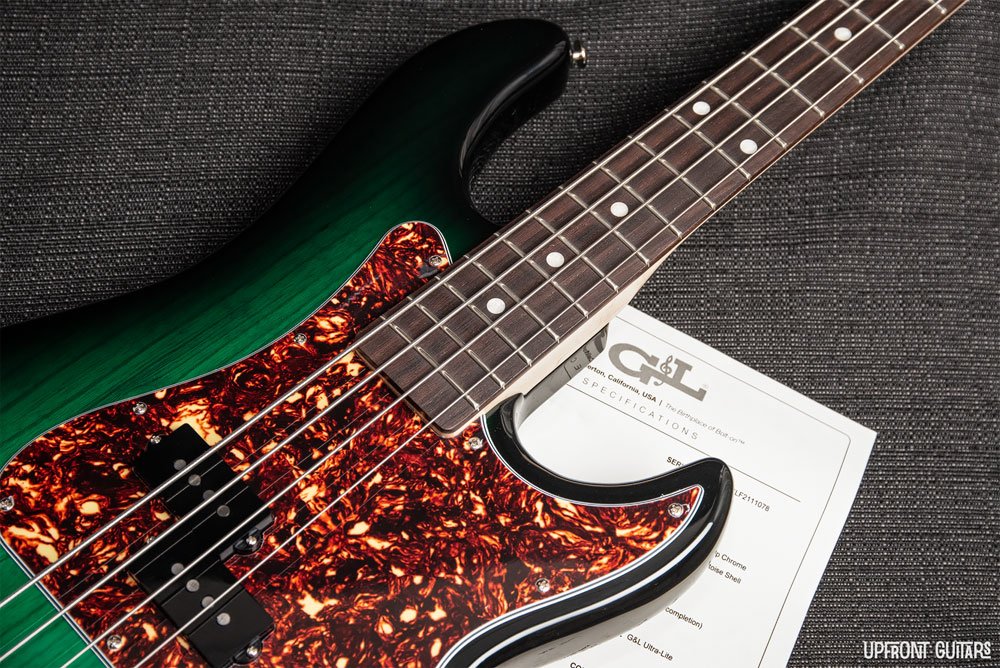 G&L LB-100 Bass Greenburst Quarter Sawn Neck
