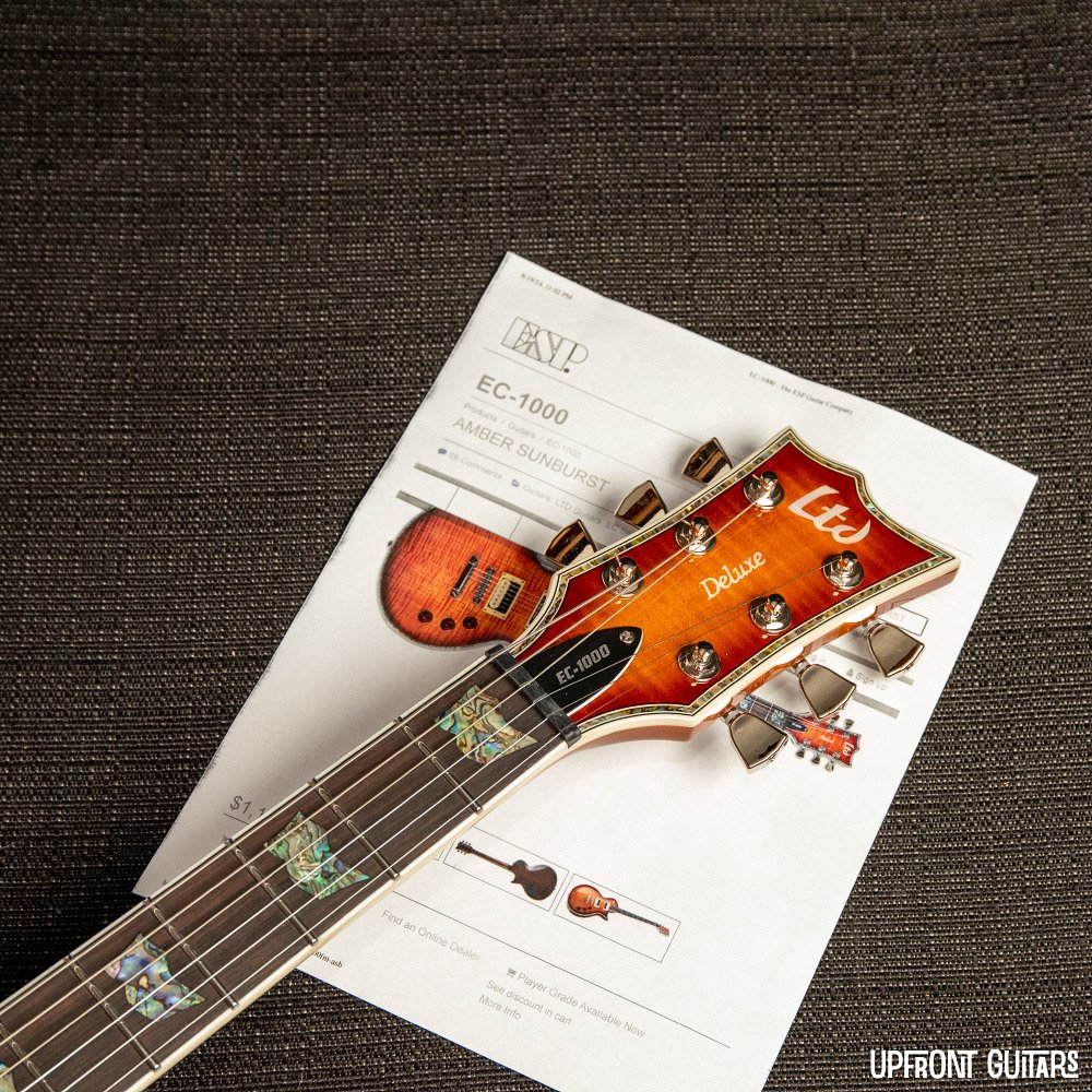ESP LTD EC-1000 Deluxe Amber Sunburst 2024 Electric Guitar - No ESP LTD EC-1000 Deluxe Amber Sunburst 2024 Electric Guitar - No