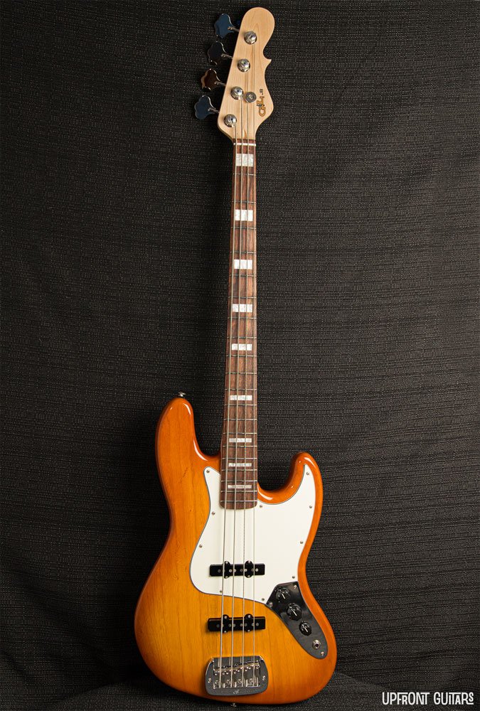 z G&L JB Bass Honey Burst Block Inlays