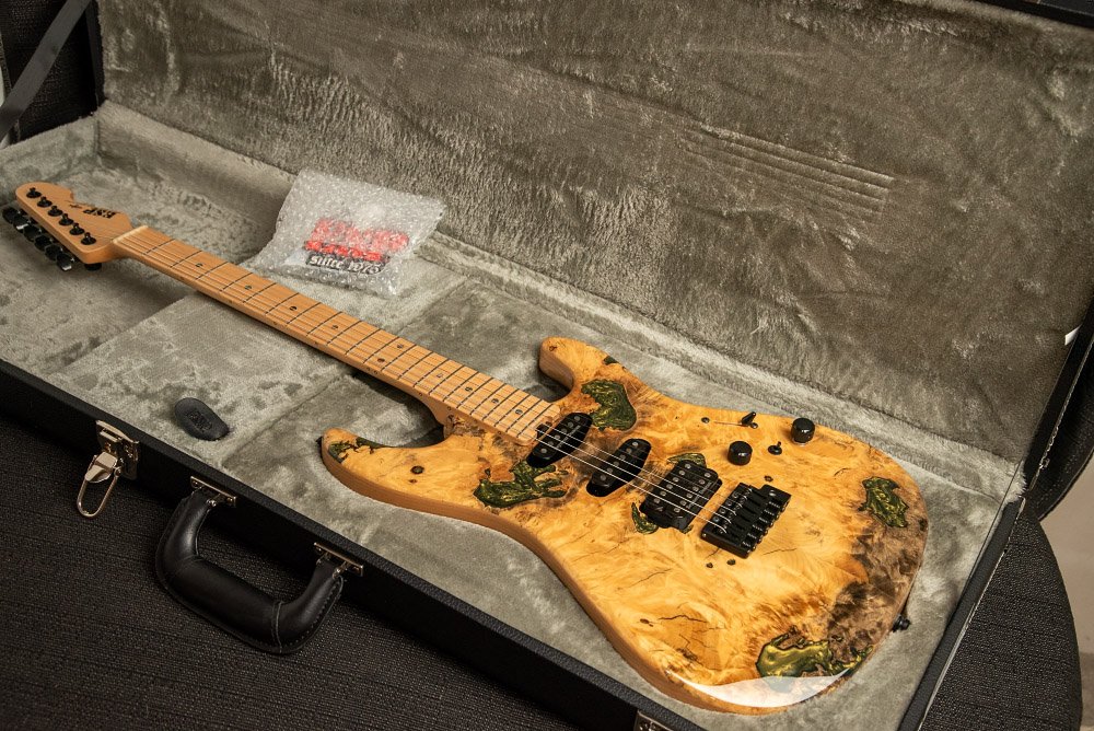 ESP Original Snapper CTM Natural Buckeye Burl Electric w/ESP