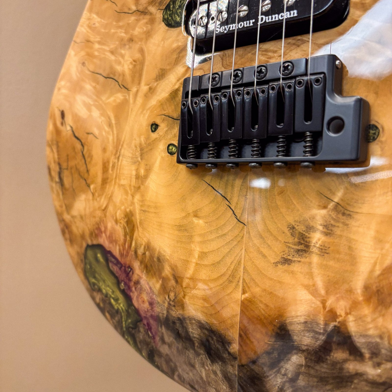 ESP Original Snapper CTM Natural Buckeye Burl Electric w/ESP