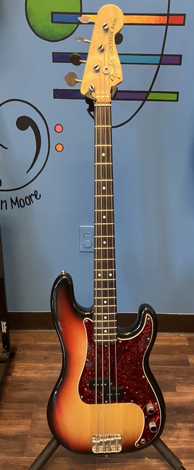 USED Fender P-Bass Sunburst 1973 Electric Bass w/Hardshell Case