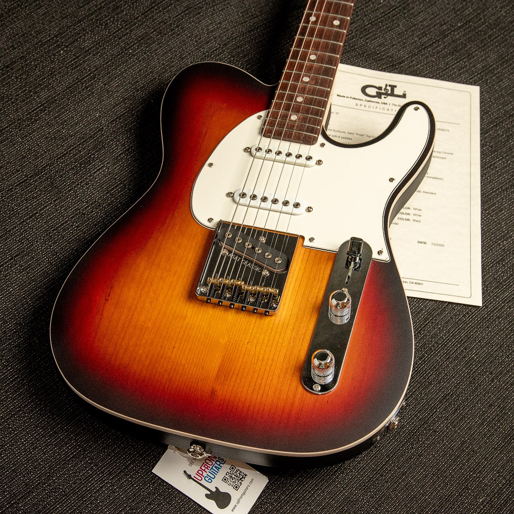 G&L ASAT Classic S 3-Tone Sunburst Alder Electric Guitar w/G&L Gig Bag