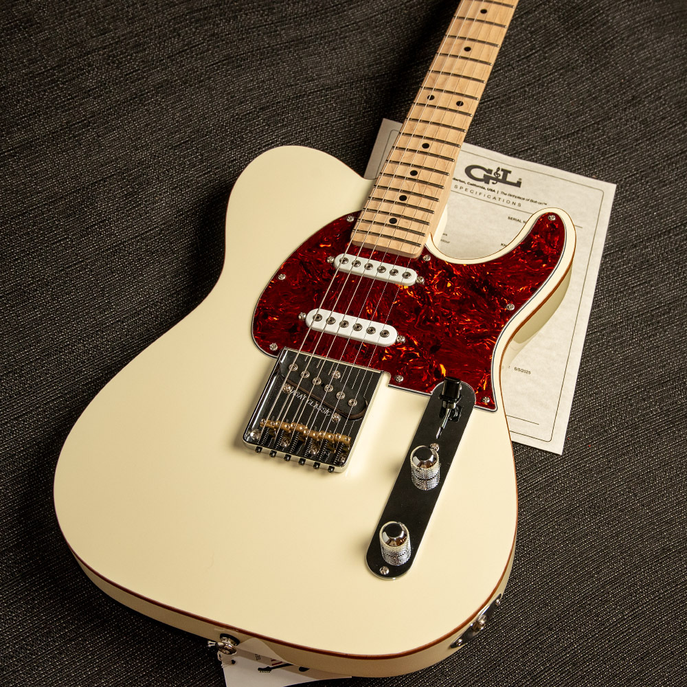 G&L ASAT Classic S Vintage White 2025 Electric Guitar w/Binding & G&L Gig Bag