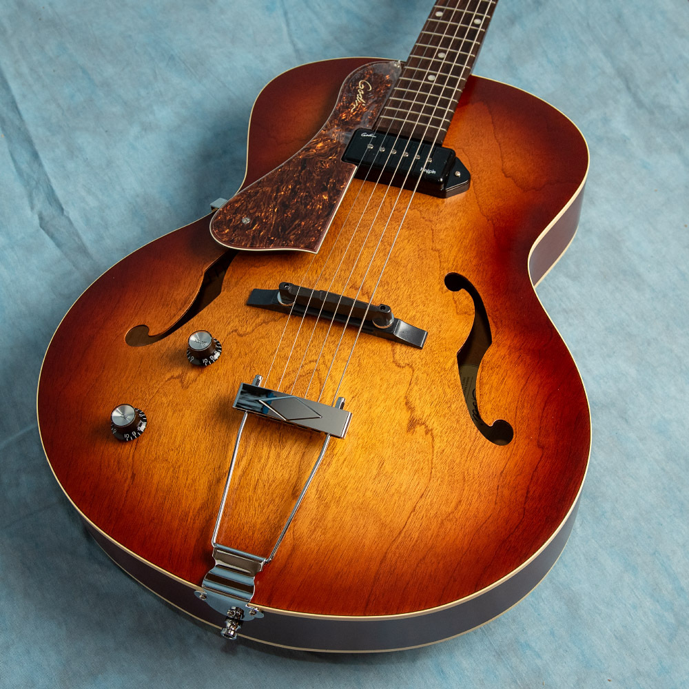 Godin 5th Avenue Kingpin P90 Left-Handed Cognac Burst Hollowbody Electric Guitar - No Bag/Case
